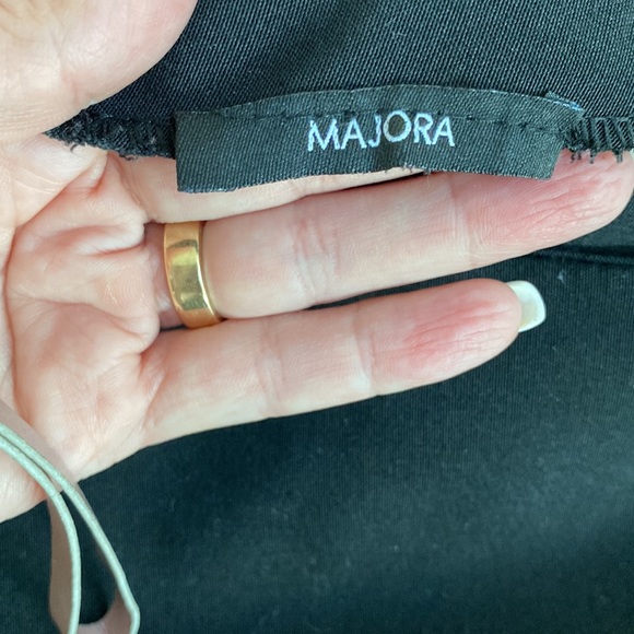 Black MIDI Skirt with conservative bottom ruffle - Picture 5 of 6